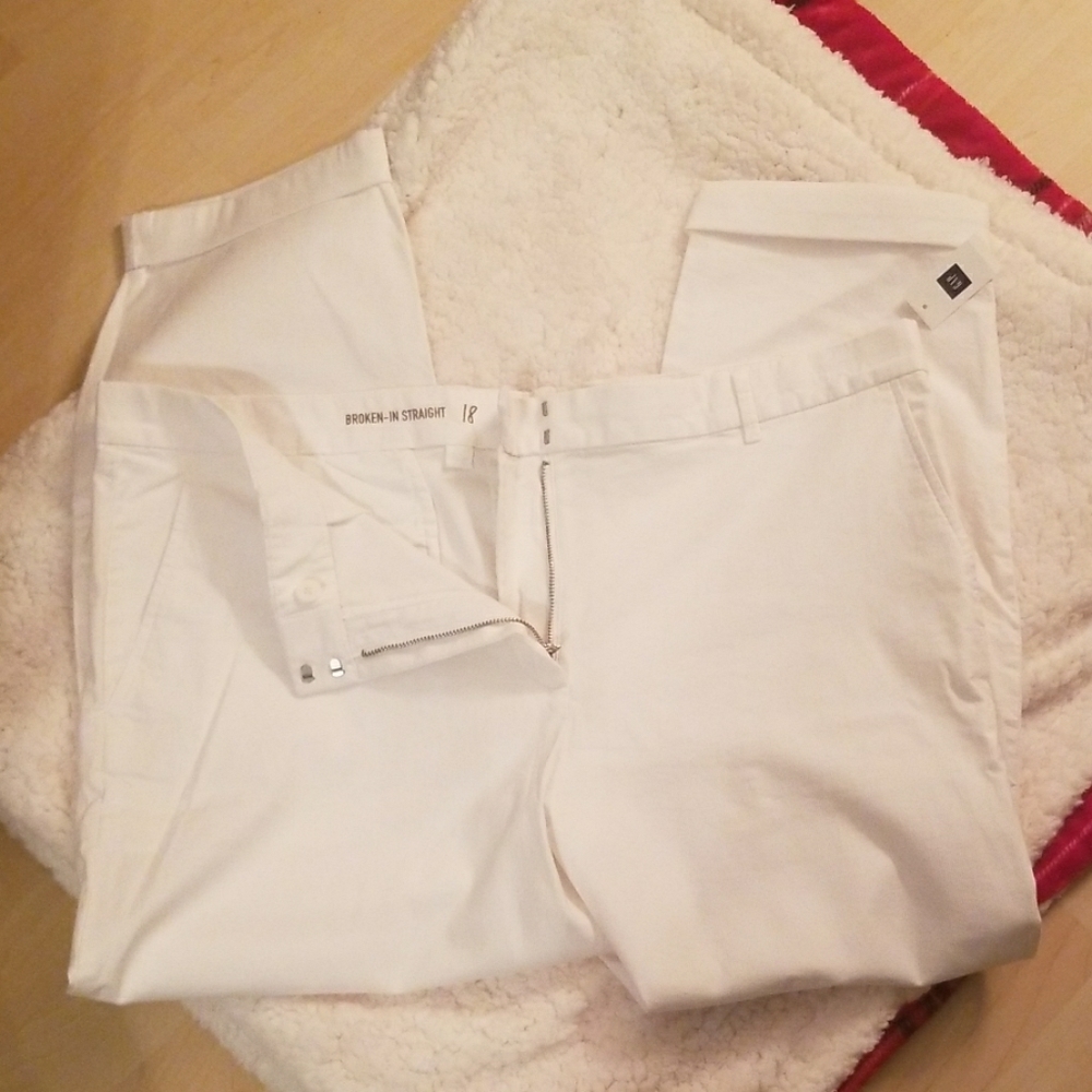 Gap straight leg corduroy white Jean's 18 regular